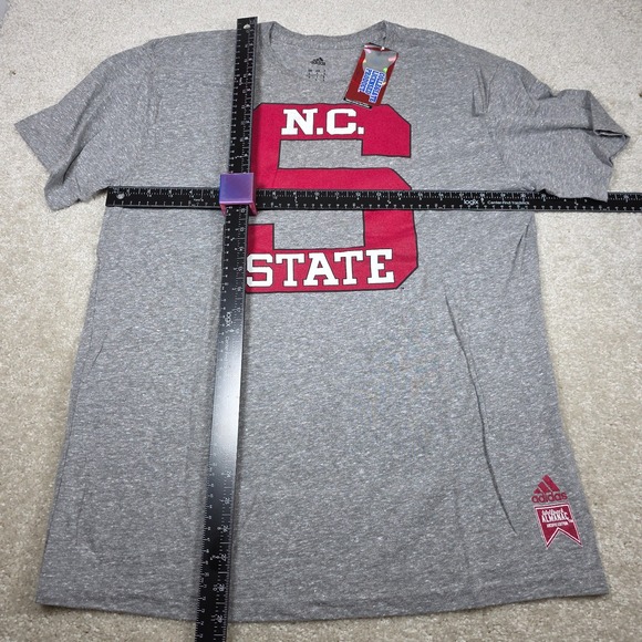 Adidas Sports T-Shirt Mens L Heather Gray North Carolina State Wolfpack NCAA NWT - Picture 8 of 10